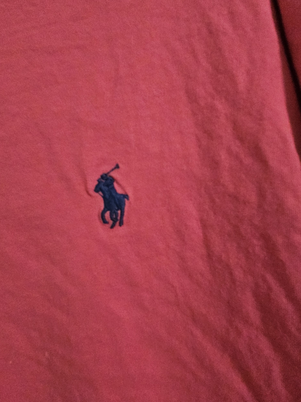 Ralph Lauren Red Polo with Navy Pony Embroidery
